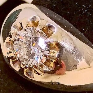 EXCEPTIONALLY High-Quality Vintage Men’s Platinum (11gr.) about 1.10 ct. D Color